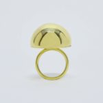 Anillo detalle semiesfera chapado