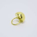 Anillo detalle semiesfera chapado
