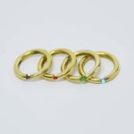 Anillo solitario bañado oro