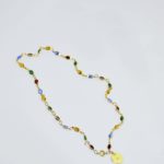 Cadena cristales oro chapa