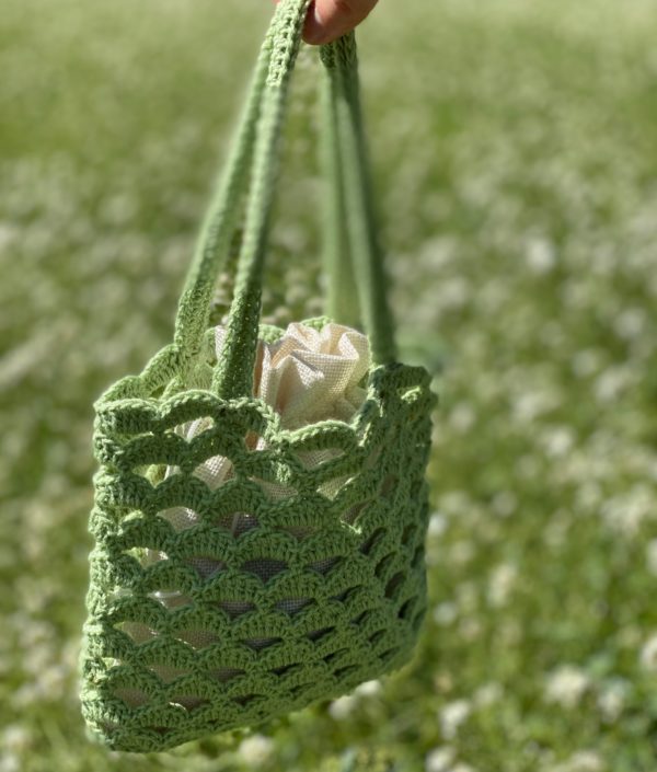 altura Comercial Saliente Bolso mini verde - mandarina - La Cabinet Mini bolso de crochet verde