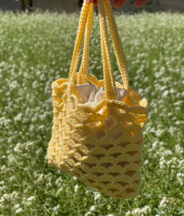 Círculo de rodamiento Mierda Prematuro Bolso mini amarillo - mandarina - La Cabinet Mini bolso de crochet amarillo
